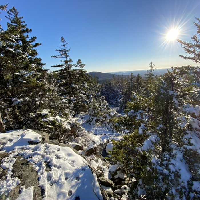 View from North Pack Monadnock summit. Near Wapack and Back