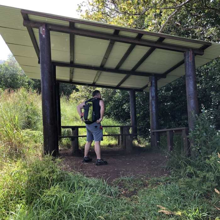 Shelter 0.4 miles from Nualolo Trail. Near Nualolo Nualolo Cliffs Awaawapuhi loop