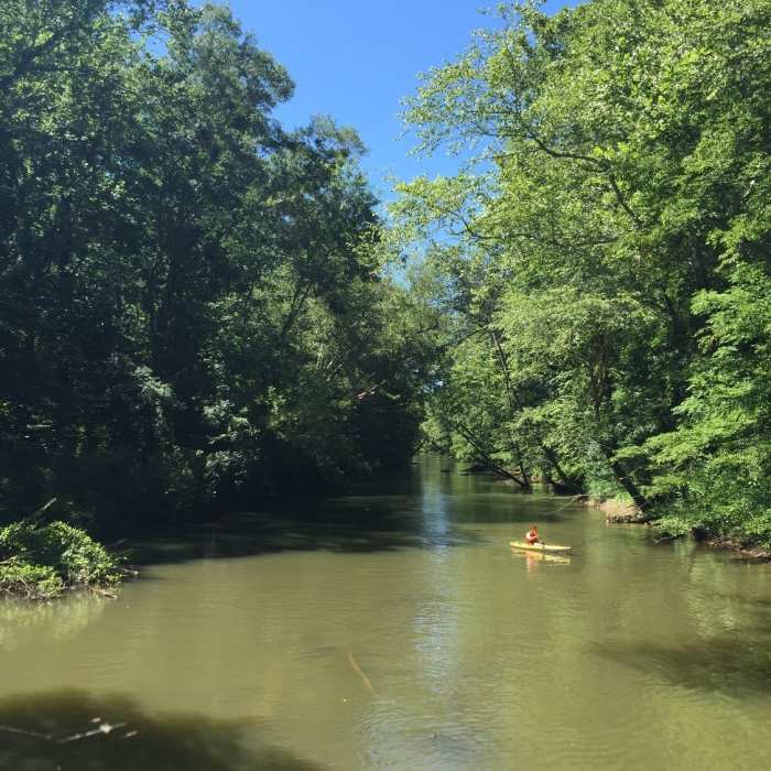View from the bridge over to Powers Island. Near Powers Island Loop