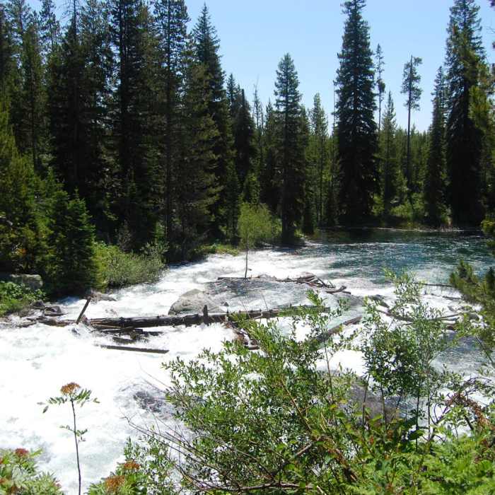 Near Hidden Falls via String Lake