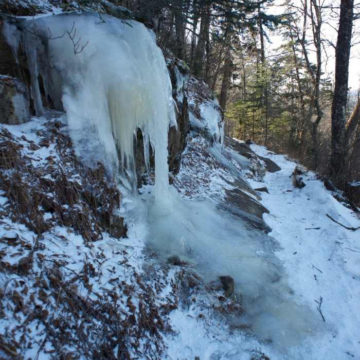 The Appalachian Trail ices over in the winter, so making sure you have additional traction devices. Near Smokies Challenge Adventure Run (SCAR)