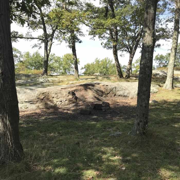 Fire pit not far from the Stockbridge shelter Near Stockbridge Mountain