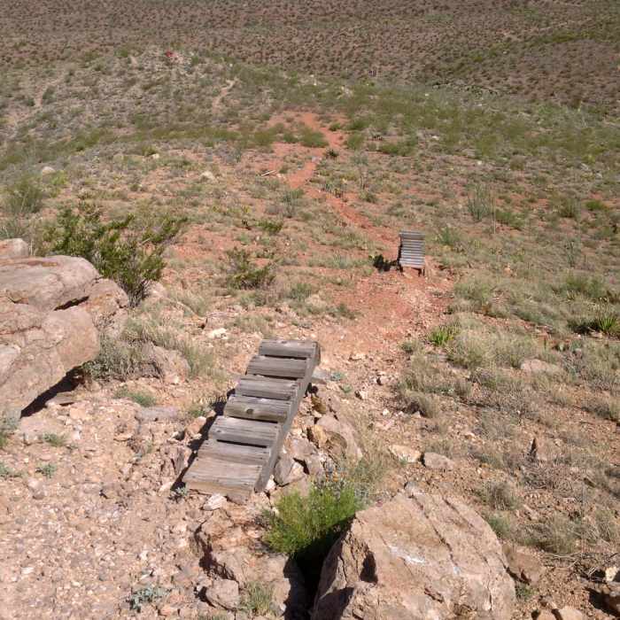 Jumps for cyclists, or really fast runners, brave enough to descend the La Espina Suicide Drop. Near Granola Bowl