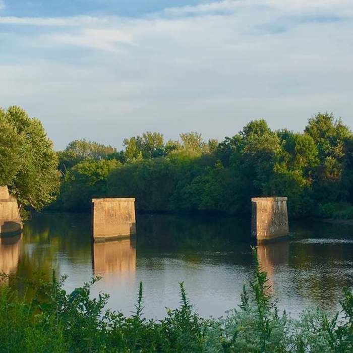 Historic railroad embankment. Near Colonial Heights Appomattox River Trail - Northern Section
