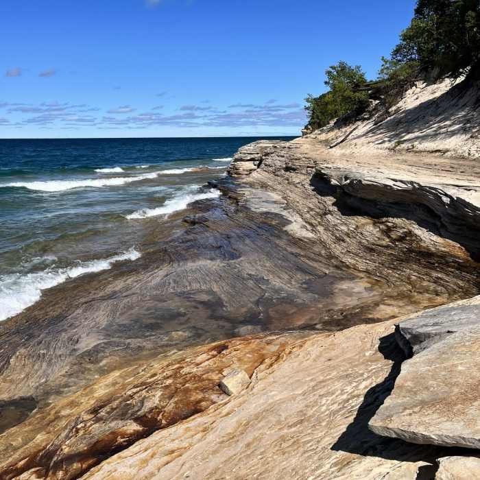 Mosquito Beach looking north. Near Pictured Rocks National Lakeshore