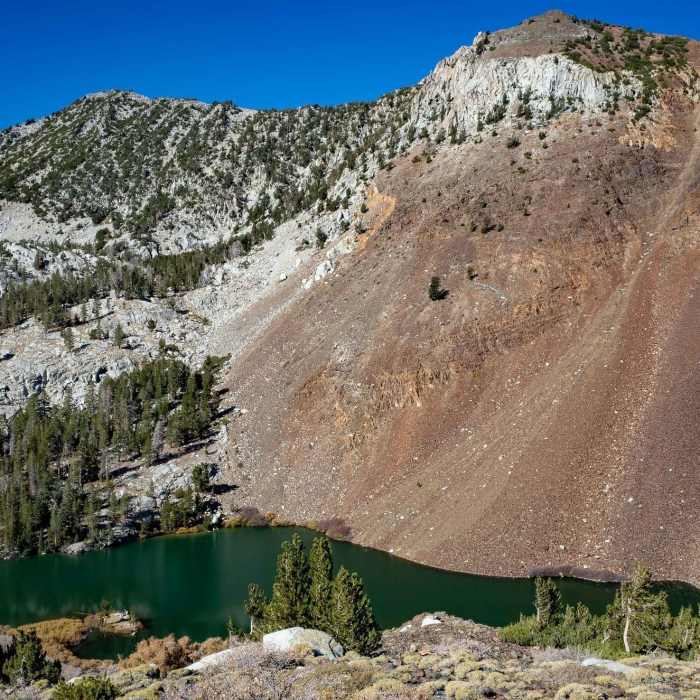 The bigger of the two Laurel Lakes as viewed from the high point of Laurel Lakes Road. Near Laurel Lakes Road #4S86