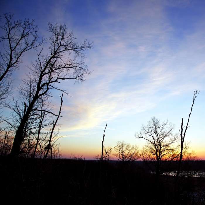 Sunrise over the Great Marsh. Near Dune Ridge Trail