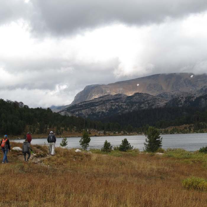 Beartooth Plateau from the west side of Island Lake Near Island and Night Lakes