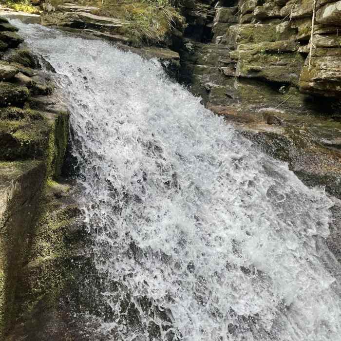 Waterfall on Cascade Path. Near Snow's Mountain Lower Loop