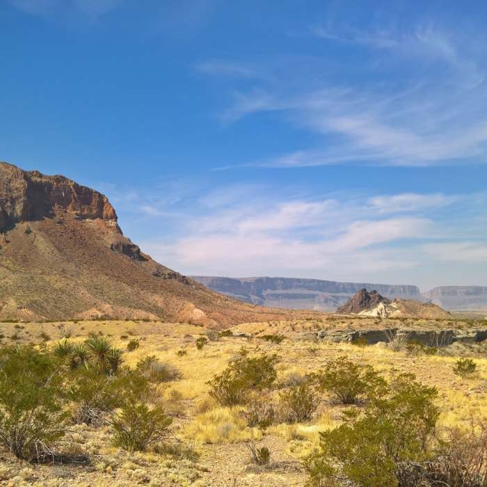Right after hopping out of the car at the Tuff Canyon Trail, look to the southwest for stunning views of Cerro Castellan. Near Tuff Canyon Trail