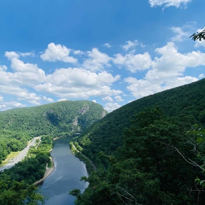 Overlooking the River valley Near Mount Minsi Loop
