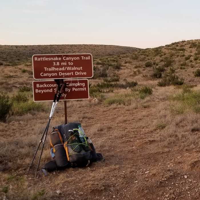 Junction of Rattlesnake Canyon Trail and GRT. Near Rattlesnake Canyon Loop