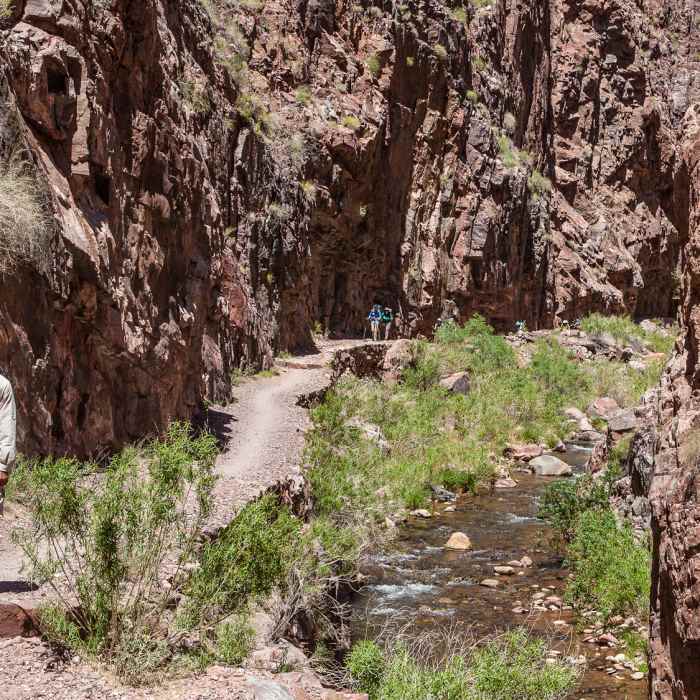 Near Ribbon Falls from Bright Angel Camp