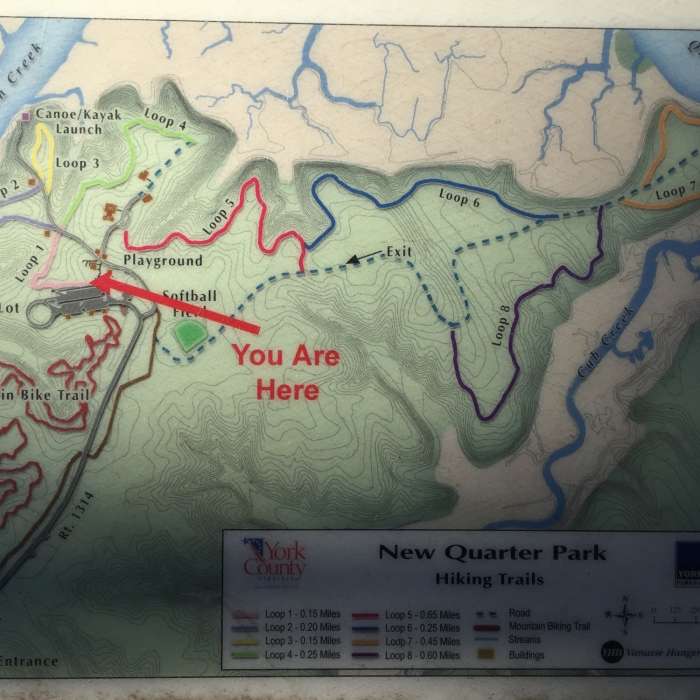 New Quarter Park Loops 1-8 make for a nice day out. Near New Quarter Park Loops