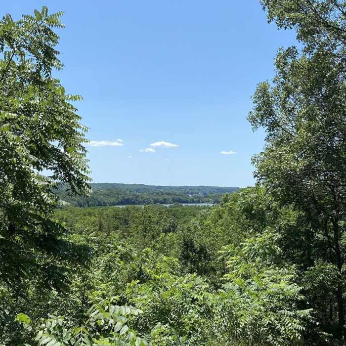 View of white water lake from trail. Near Ice Age Trail: Whitewater Segment