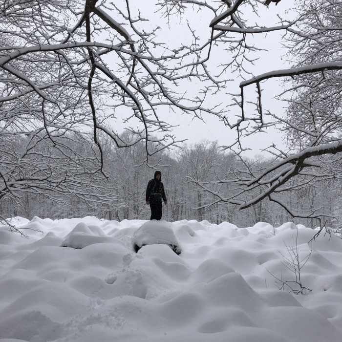 Ringing rocks in winter Near Ringing Rocks Loop