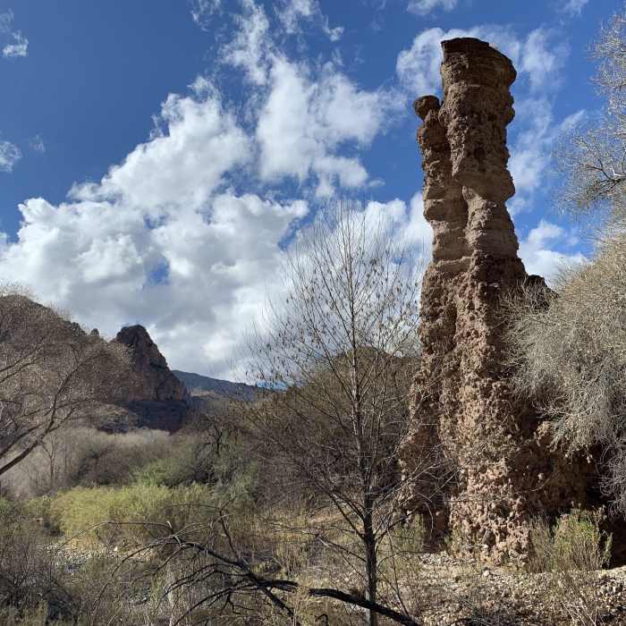 Hoodoos on hike down canyon. Near Lower Eagle Creek