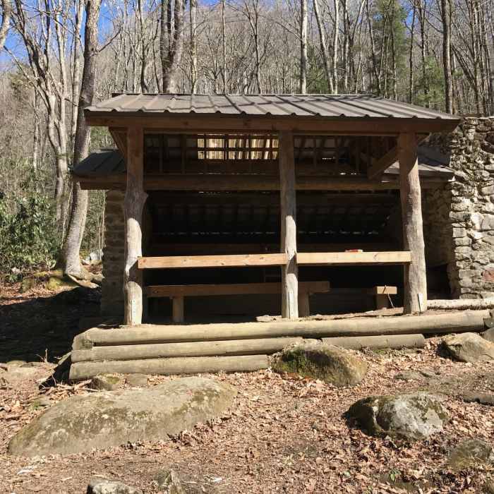 The Kephart Shelter is a fantastic place to lay your head after a long day. Near Kephart Prong Trail