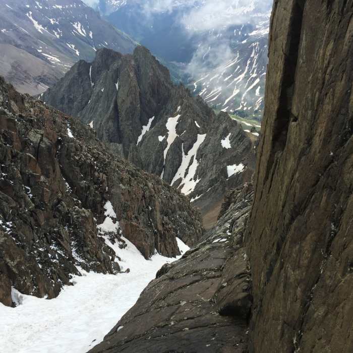 Don't look down! Near Mount Sneffels South Slopes