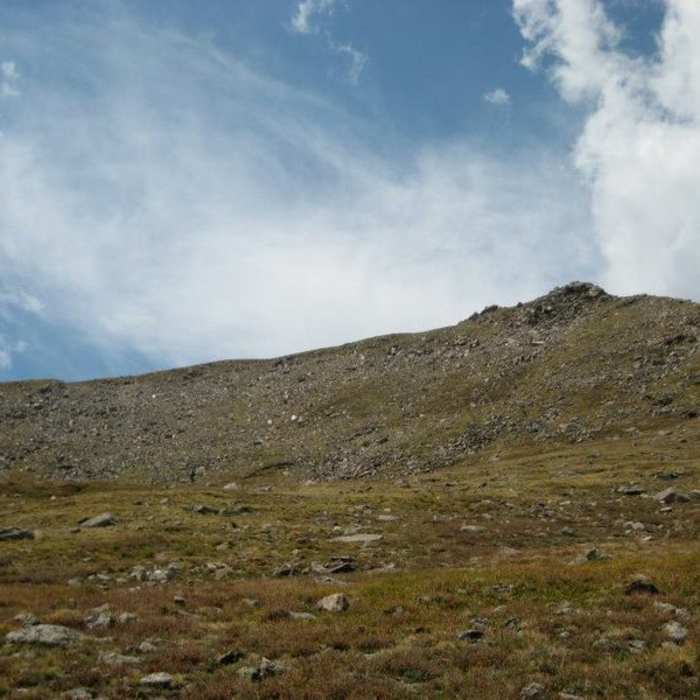 Coming off the traverse, from rocks back to grass on Frenchman Creek Trail Near Frenchman Creek #1457