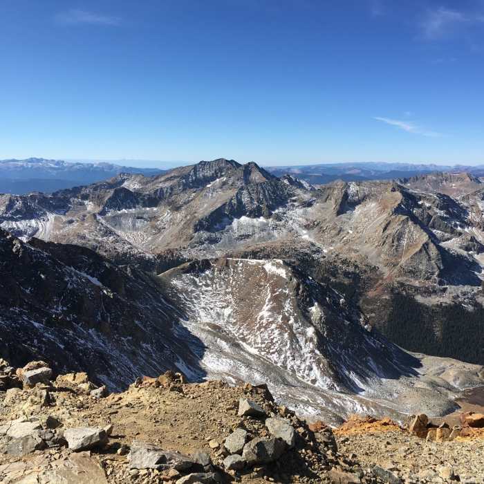 View from Missouri Mountain summit looking SW. Near The MOB Mission: Missouri-Oxford-Belford