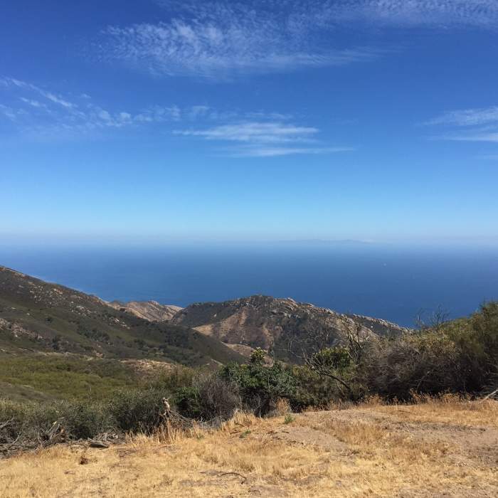 A view of the ocean from the top of the Gaviota Peak Fire Road Near Gaviota Peak Fire Road