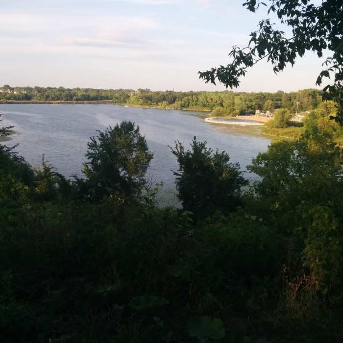Nice view of Wirth Lake at the top. Near Quaking Bog Loop