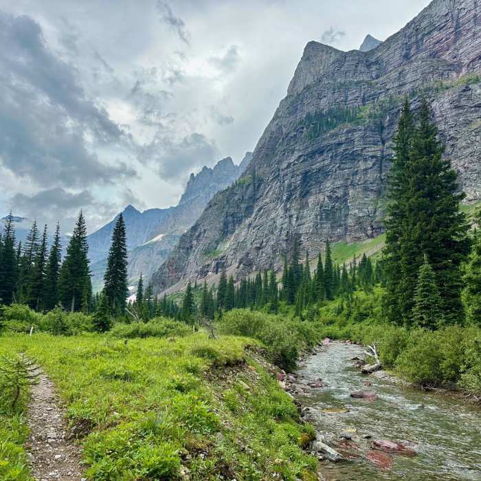 Near Continental Divide Trail: Grinnell and Lake Josephine Alternate