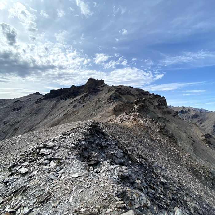 About half way up... view to the top. Near Mount Healy from Bison Gulch