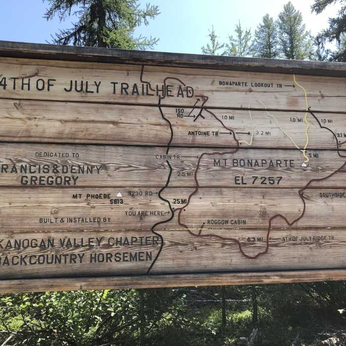 Trailhead Near Mount Bonaparte Loop