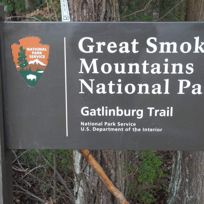 Entering the park. Near Gatlinburg Trail