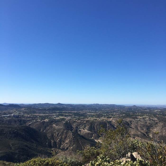View from the end of the trail looking out towards the Pacific. Near Rodriguez Peak Trail