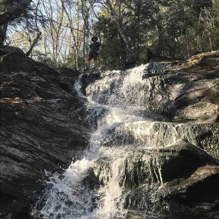 Standing above the Cascades on the Canty Trail. Near Canty Trail