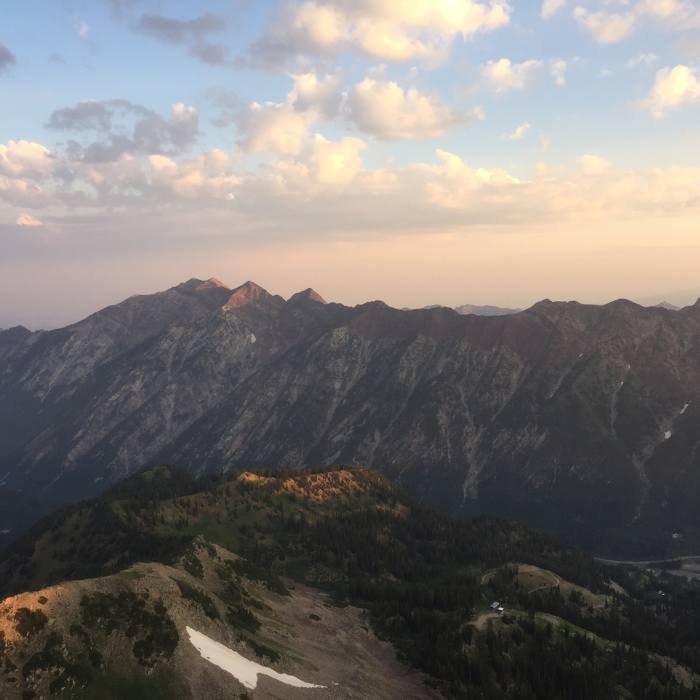 Near American Fork Twin Peaks from Silver Lake Flat