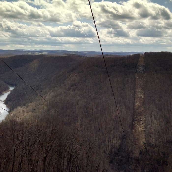 The view from the Raven Rock Overlook is just spectacular. Near Coopers Rock Grand Loop