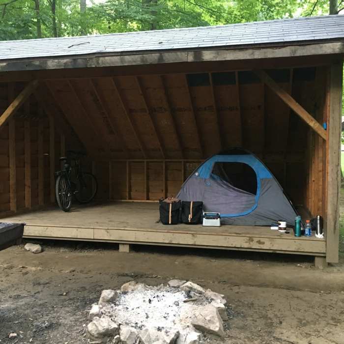 Hiker-biker campground at Cedar Creek Park, near West Newton, Pa. Near Great Allegheny Passage