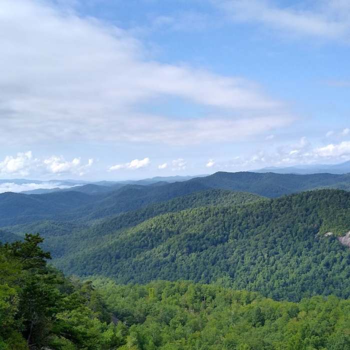 View from the top of Cedar Rock. Near Cedar Rock South Ridge Trail