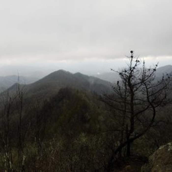 Clouds broke for a great view! Near AT: Winding Stair Gap to Nantahala Outdoor Center (NOC)