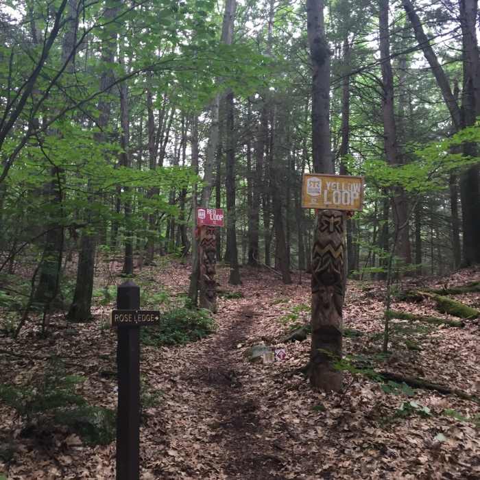 Red Loop Trailhead. Near Northfield Mountain Trails