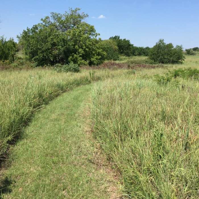 Horse trail/bike trail. I did all 14+ miles of it and didn't see a single pile of horse poop. Near Boulder Bluff Trail