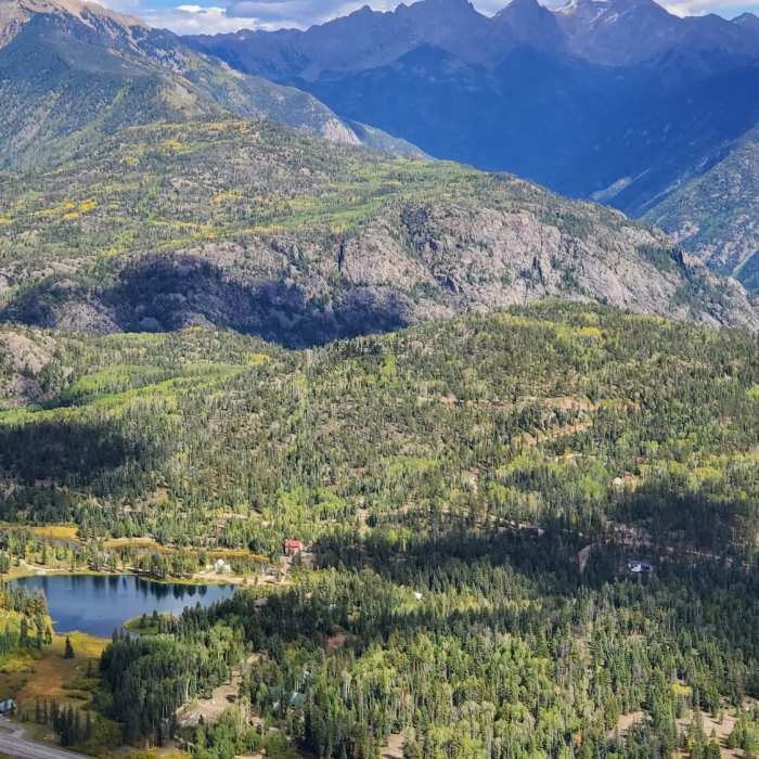 Views to the east of the impressively craggy Needles. Near Castle Rock Trail