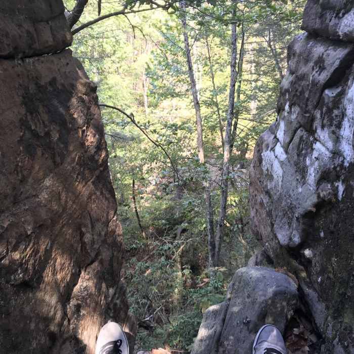 Crazy cool little cliff to explore. Near Laurel Point Trail