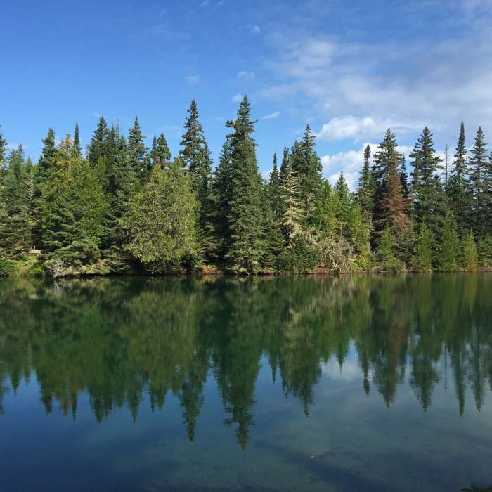 A calm Tobin Harbor. Near Stoll Memorial Trail