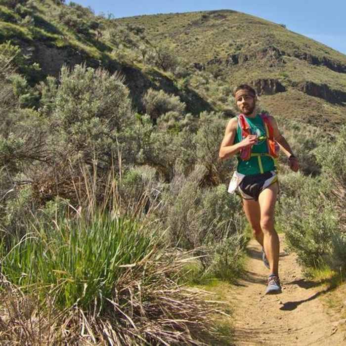 Finishing off the Yakima Skyline 25k at the base of the Umtanum Vista Trail Near Umtanum Vista Trail