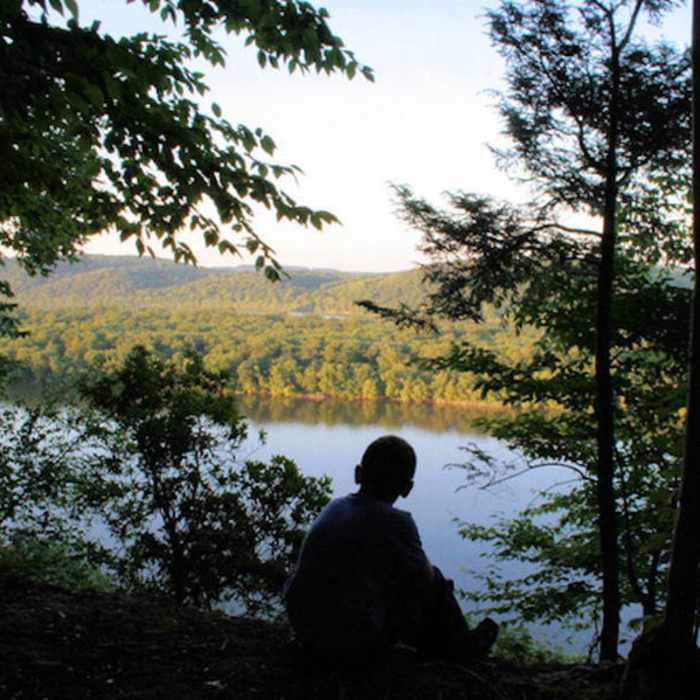 View of Susquehanna River from Urey Overlook, By John Beatty. Near Mason Dixon Trail: Otter Creek