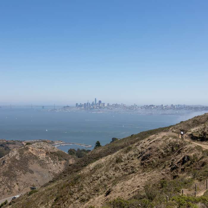 San Francisco from the junction of Slacker Trail and SCA Trail. Near Slacker Trail