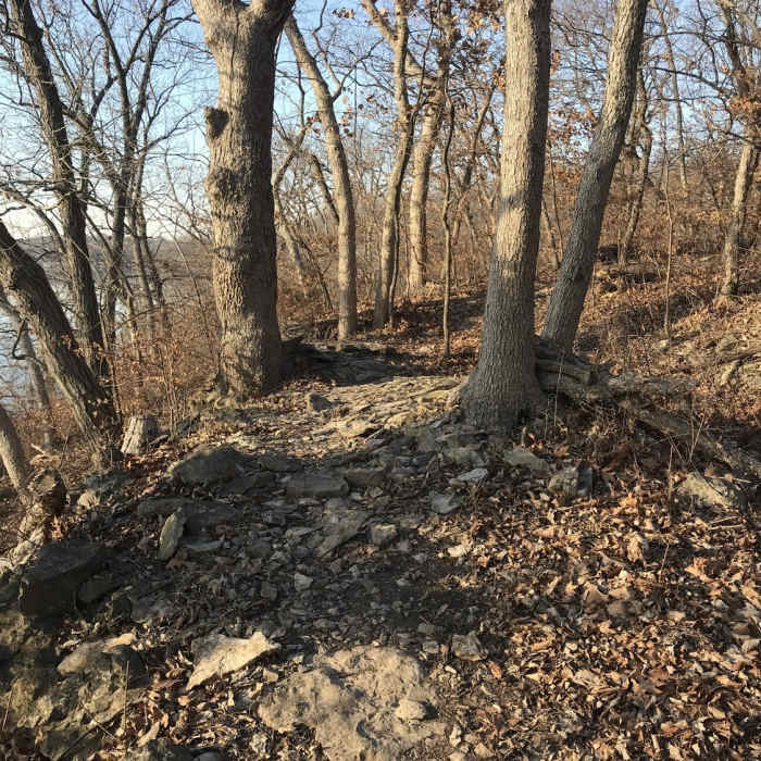 Nice overlook of Sailboat Cove on the left. Near Augie PH3 Half Loop
