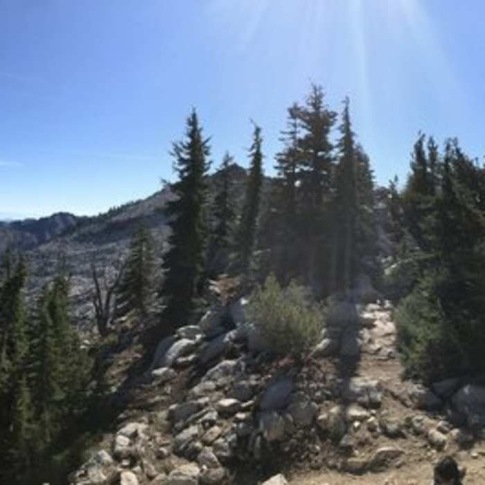 360 view from pass on Old Caribou Trail. Near Old Caribou Lakes Trail