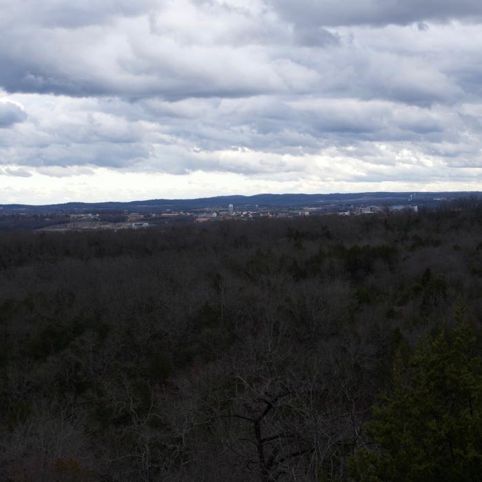 Off to the right side of the Glade Trail, you get views of the Branson area and surrounding hills. Near Glade Trail