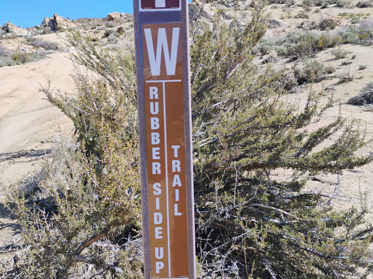 Rubber Side Up trail photo